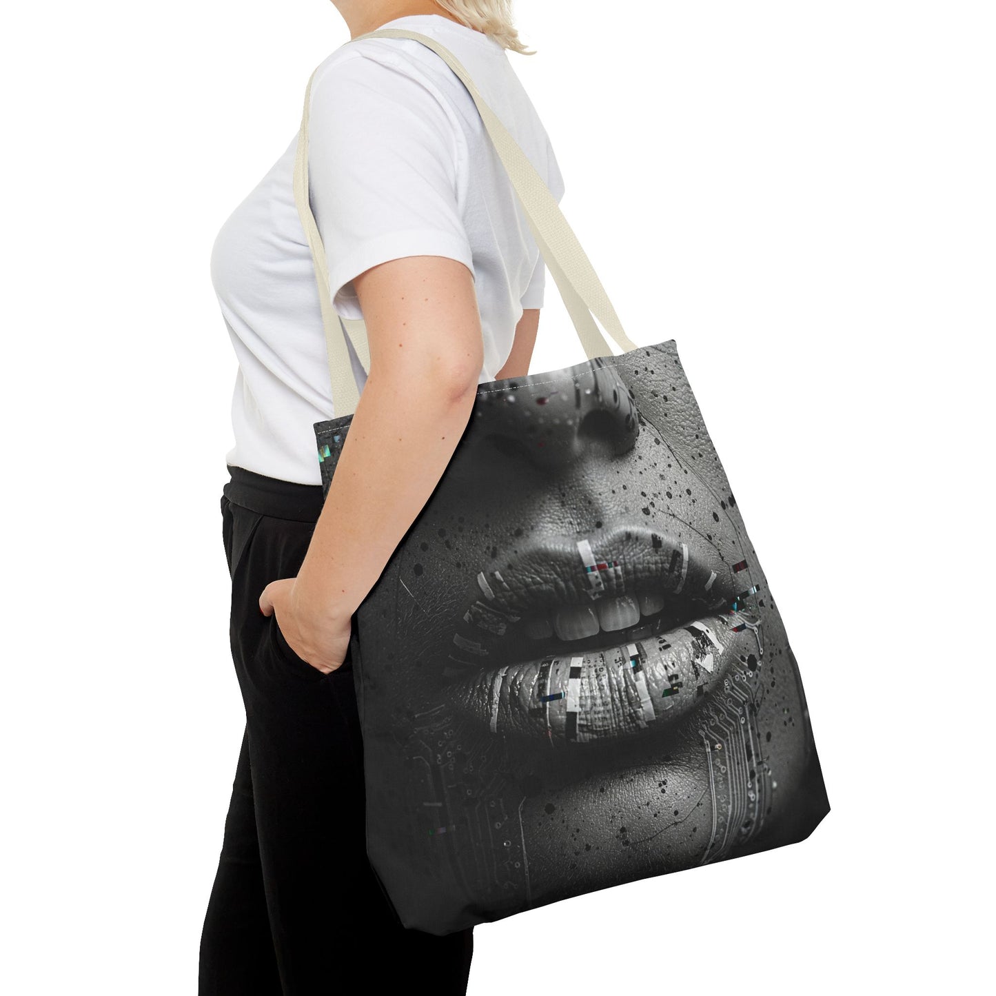 Stylish Graphic Tote Bag - Chic Everyday Carryall, Trendy Laptop Bag, Fashion Statement, Art-Inspired Gift, Eco-Friendly