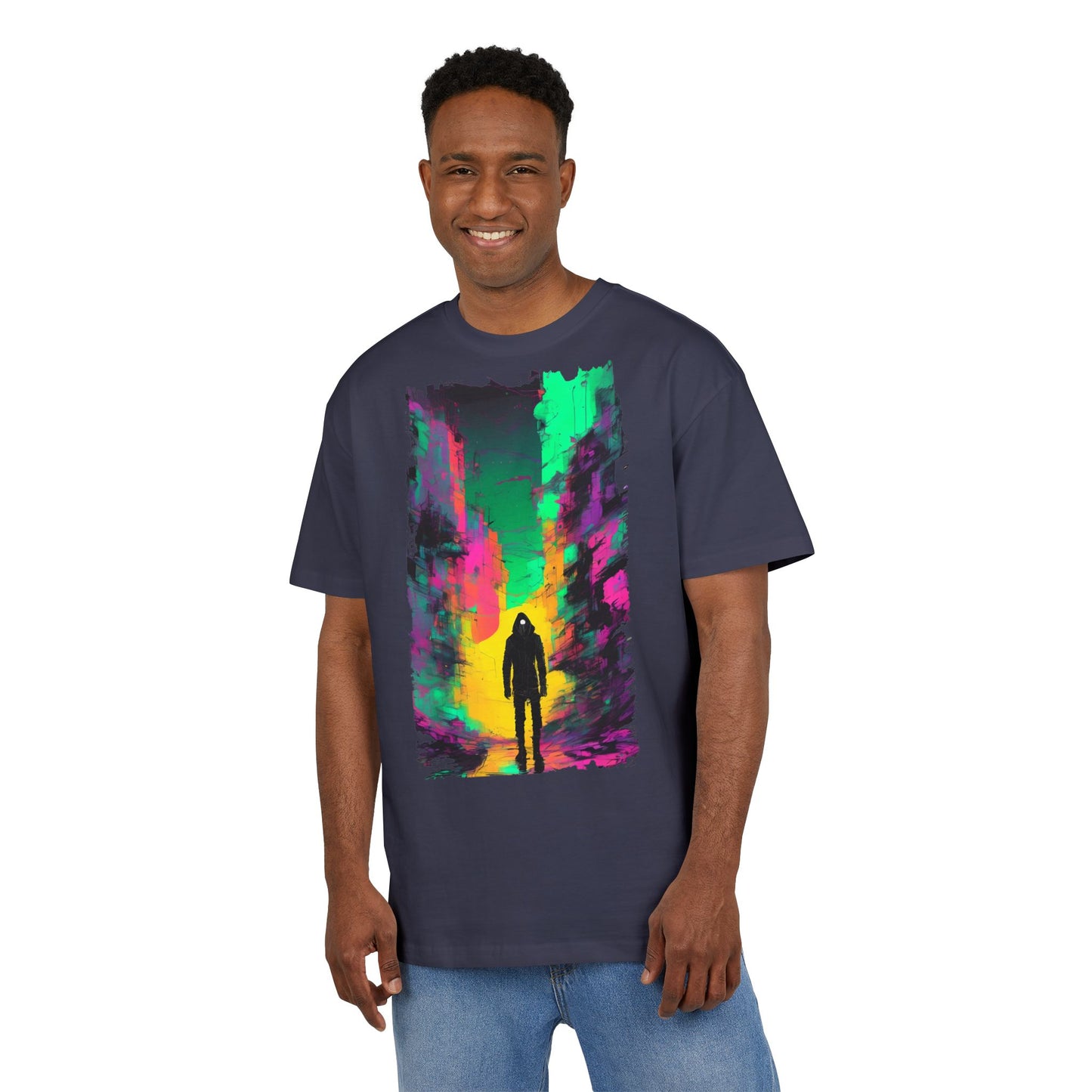 Vibrant Nature-Inspired Oversize Tee, Boho Graphic Tee, Unisex T-Shirt for Adventurers, Colorful Casual Wear, Nature Lover Gift