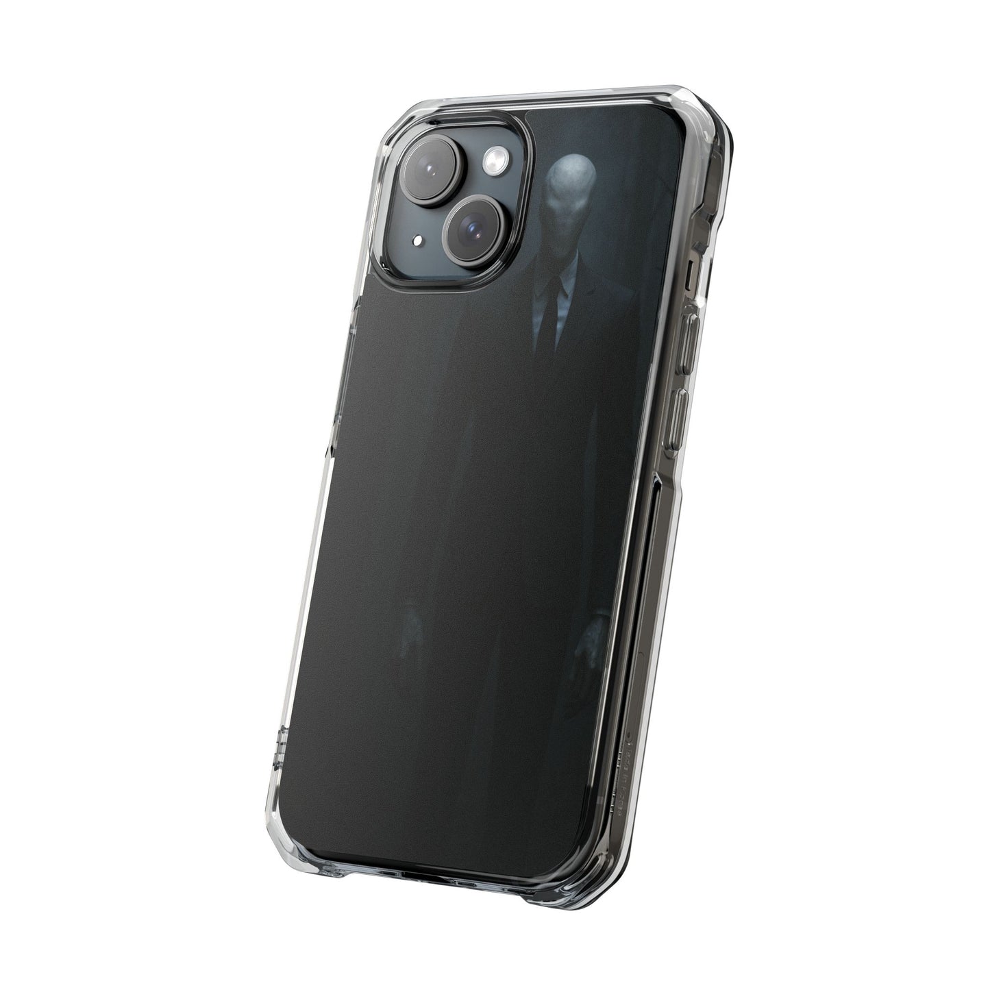 Sleek Phone Case with Minimalist Horror Design of Slenderman, Slim Protective Case, Unique Gift for Horror Lovers, Clear Impact-Resistant Case
