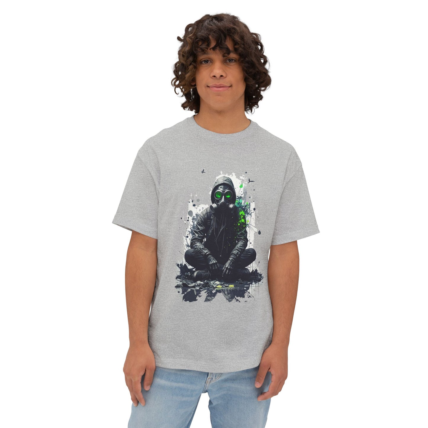 Gritty Street Art Boxy Tee, Unisex Tee, Graphic Tee, Oversized T-Shirt, Urban Fashion, Unique Gift, Casual Wear