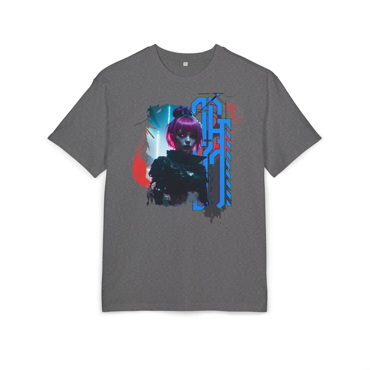 Cyberpunk Aesthetic Unisex Heavy Tee, Streetwear Style Shirt for Teens, Graphic Tee for Gaming, Cozy Casual Wear, Gift for Sci-Fi Lovers