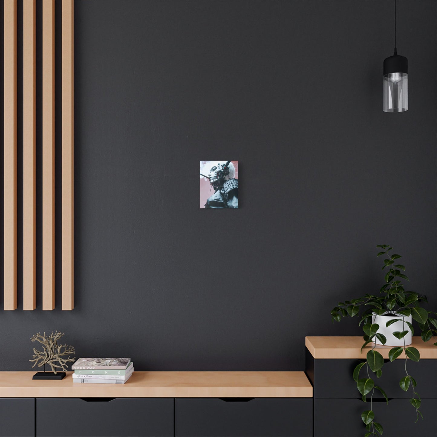 Futuristic Canvas Art, Cyberpunk Wall Decor, Modern Home Aesthetic, Unique Gift for Tech Lovers, Statement Piece for Any Room