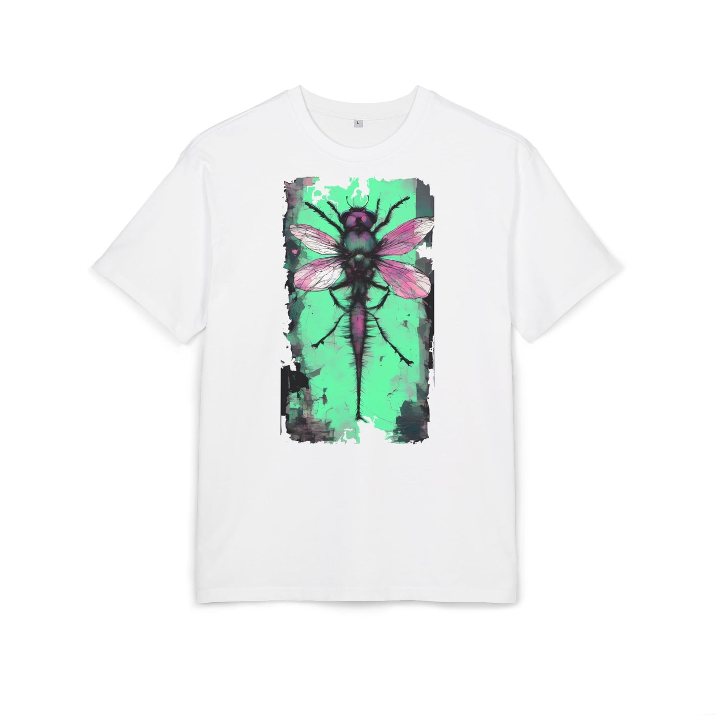 Botanical Dragonfly Tee - Nature-Inspired Unisex Oversized Shirt, Boho Style, Eco-Friendly Gift, Relaxed Summer Top, Unique Graphic Tee