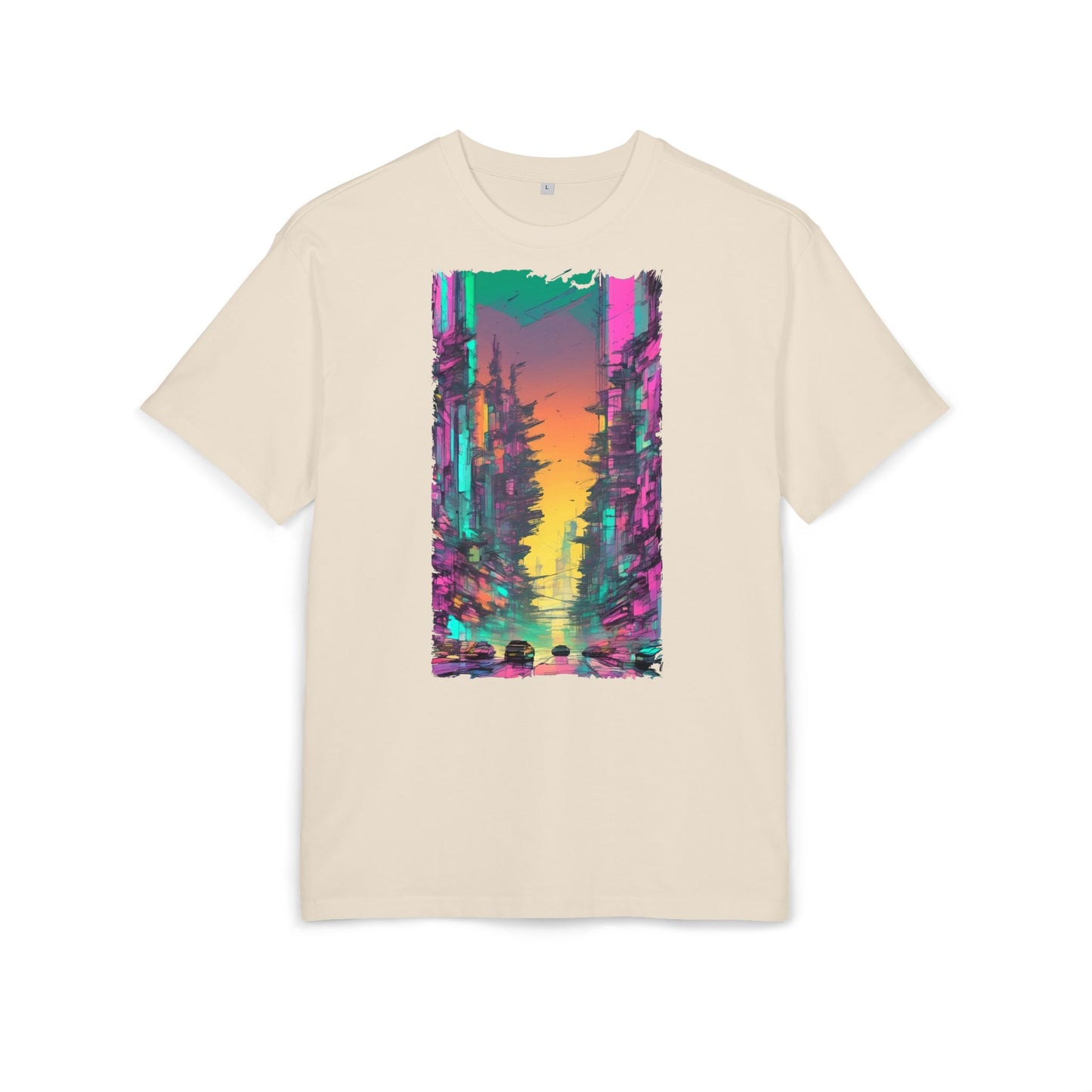 Vibrant Nature Sunset Unisex Oversize Tee, Cozy Graphic Shirt for Nature Lovers, Trendy Casual Wear, Gift for Friends, Summer Fashion