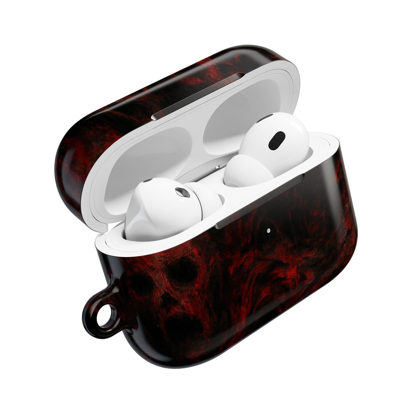 Stylish AirPod Cases with a Bold Red Marble Design, Unique Accessories for Music Lovers, Perfect Gift for Teens, Great for Holidays