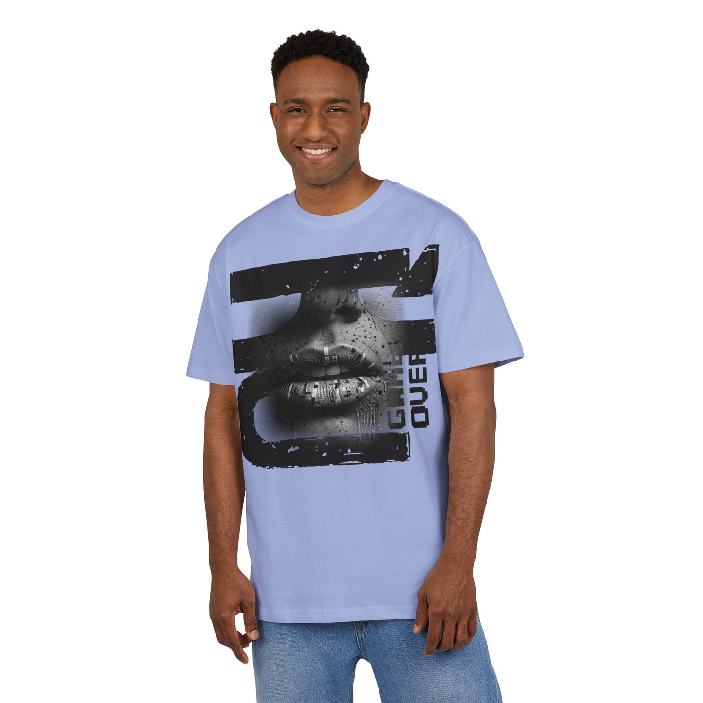 Gamer Unisex Oversized Tee - Game Over Graphic Tee