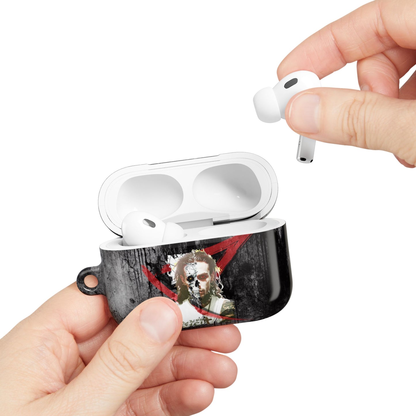 Gothic AirPod Case - Edgy Accessories for Music Lovers, Unique Gift for Teens, Stylish Tech Protection, Punk Aesthetic, Dark Art Case