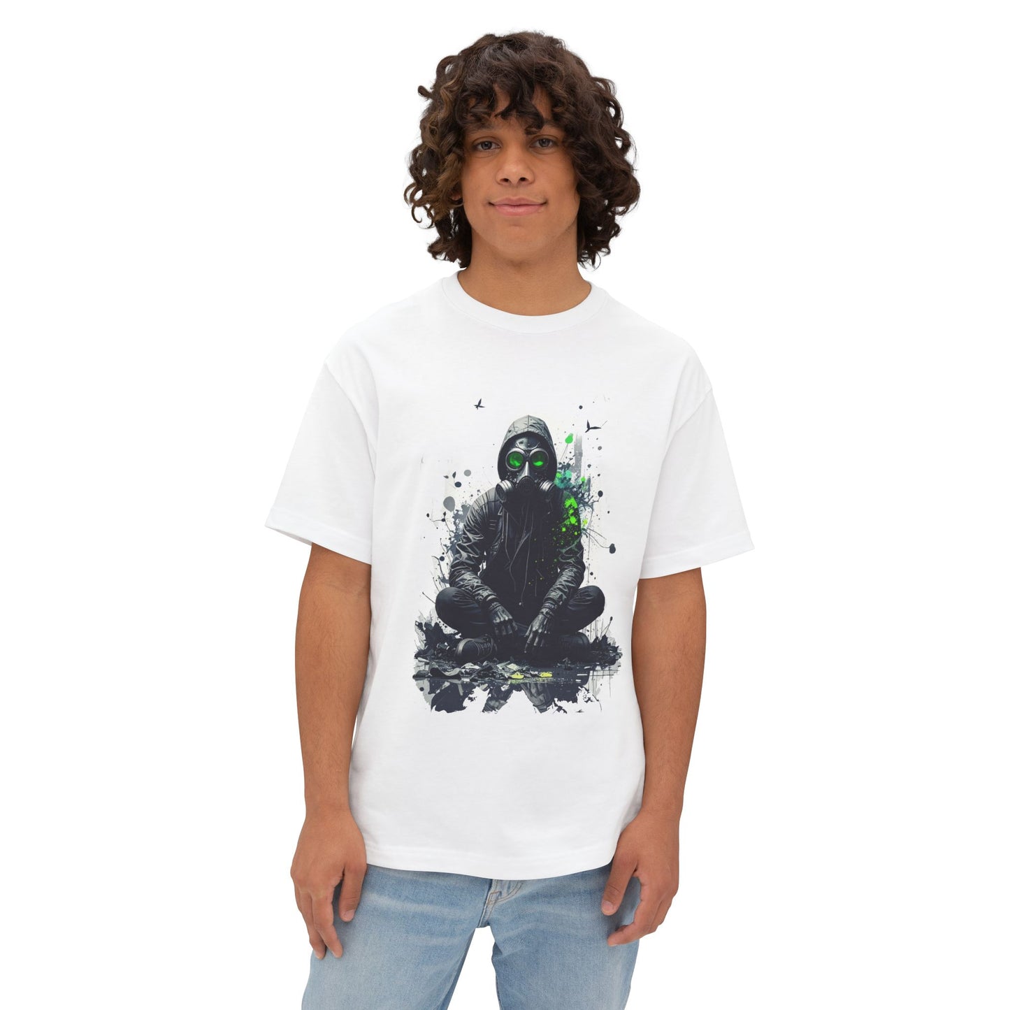 Gritty Street Art Boxy Tee, Unisex Tee, Graphic Tee, Oversized T-Shirt, Urban Fashion, Unique Gift, Casual Wear