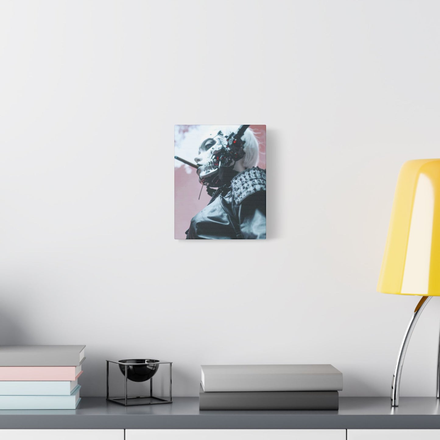 Futuristic Canvas Art, Cyberpunk Wall Decor, Modern Home Aesthetic, Unique Gift for Tech Lovers, Statement Piece for Any Room