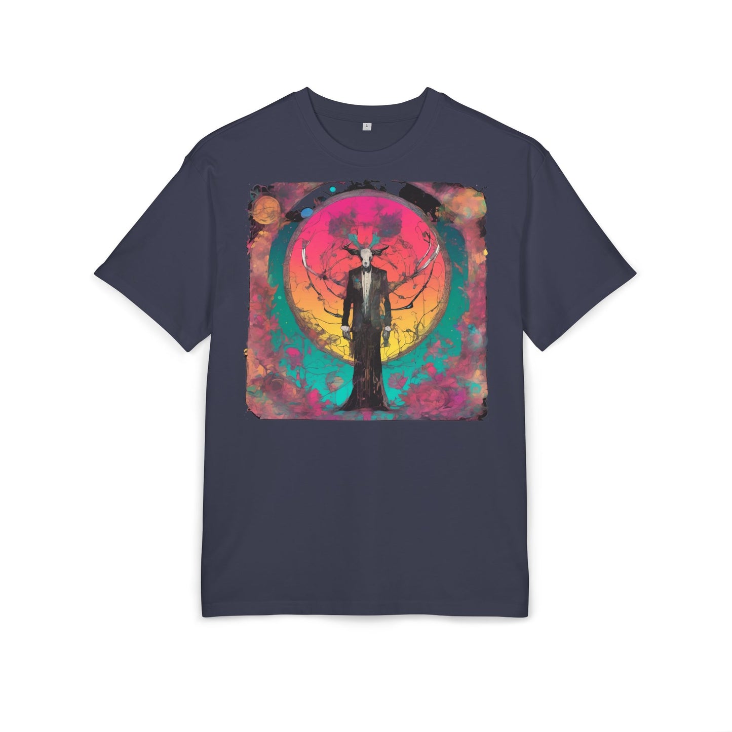 Vibrant Artistic Oversize Tee - Unisex Heavyweight T-Shirt, Bohemian Style, Gift for Art Lovers, Festival Wear, Casual Chic
