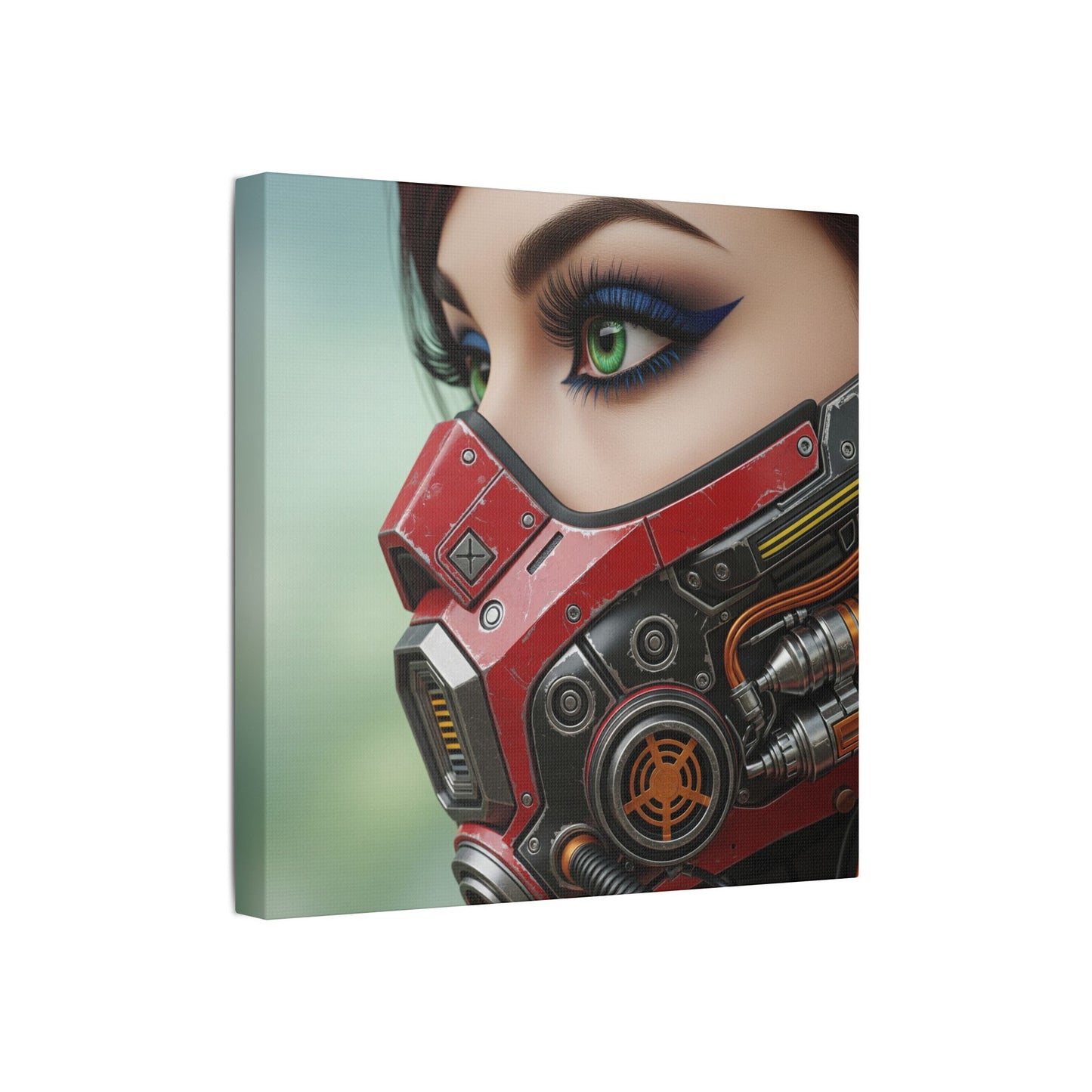 Futuristic Satin Canvas Art Print, Wall Decor for Gamers, Tech Enthusiasts, and Sci-Fi Fans, Unique Gift Idea for Birthdays