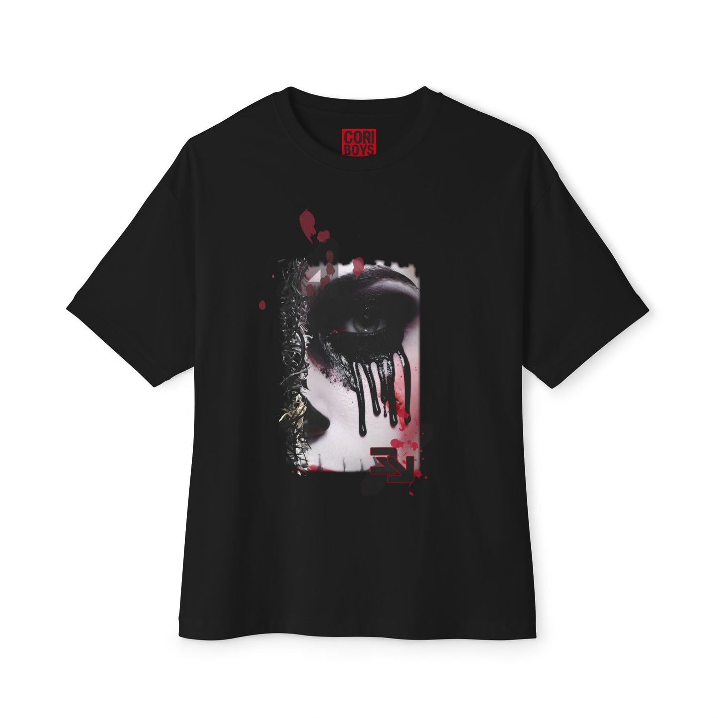 Chic Oversized Graphic Tee - Edgy Art Shirt, Casual Everyday Wear, Fashion Statement, Gift for Art Lovers, Unisex Street Style