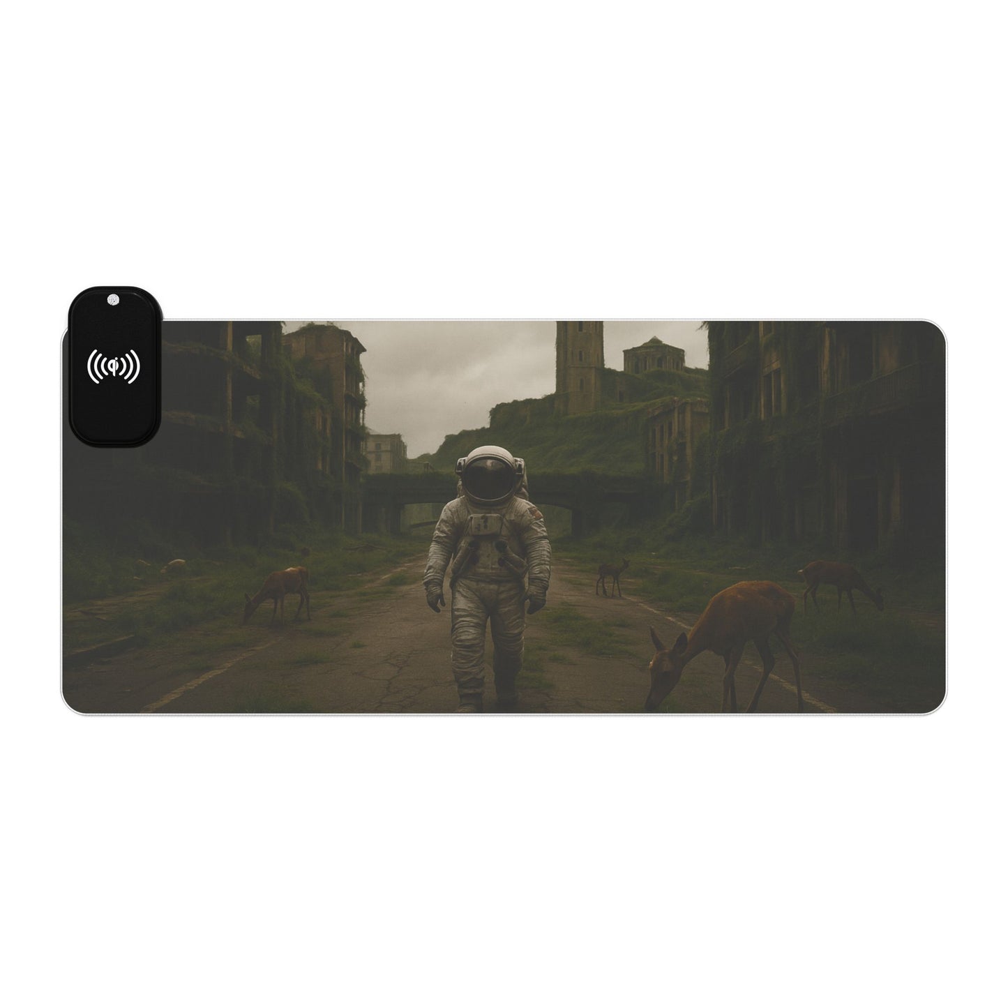 LED Gaming Mouse Pad with Wireless Charging - Futuristic Desktop Decor, Gamer Gift, Office Essentials, Aesthetic Accessories, Tech Gadgets