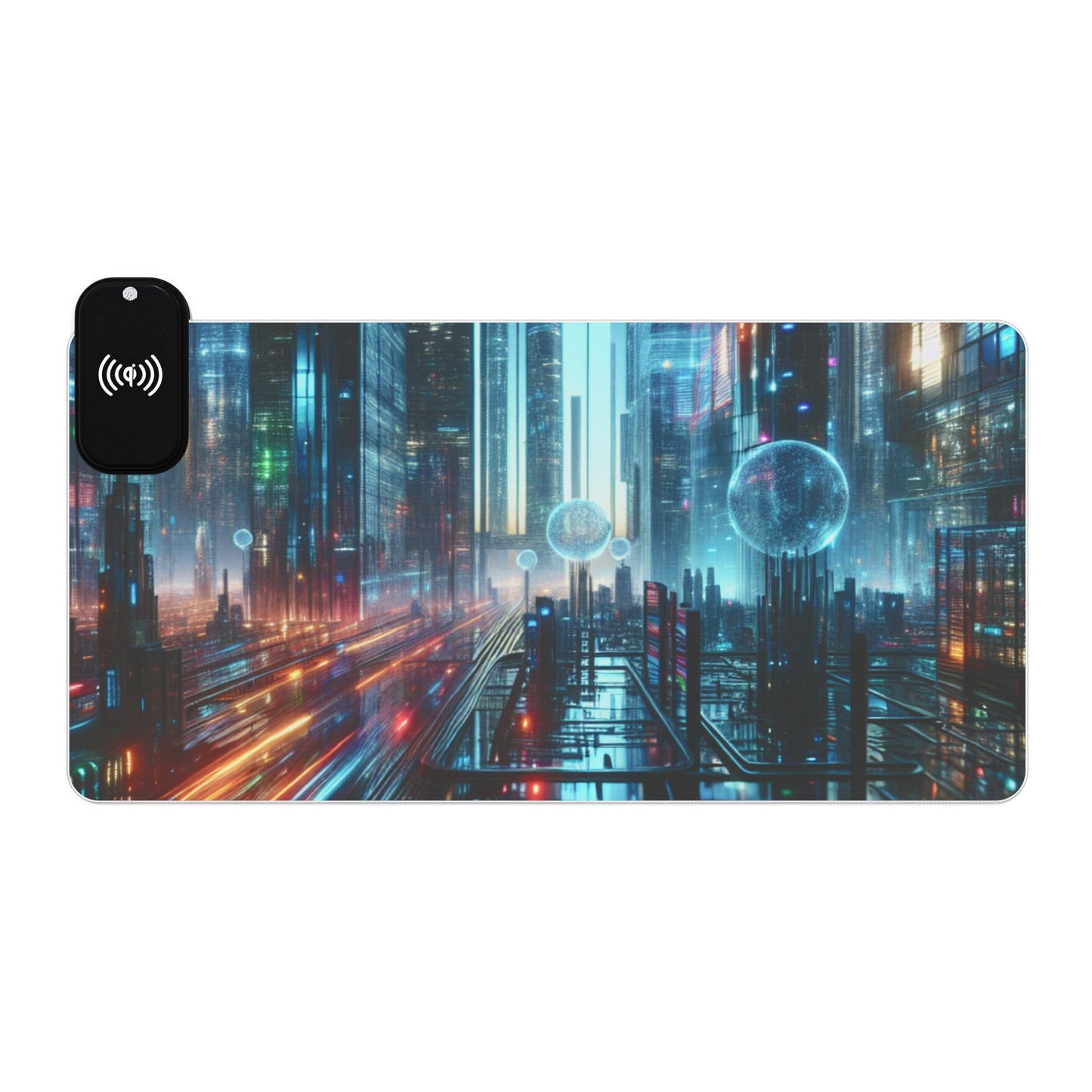 LED Gaming Mouse Pad with Wireless Charging | RGB Desk Mat, Gamer Gift, Office Decor, Tech Accessories, PC Setup