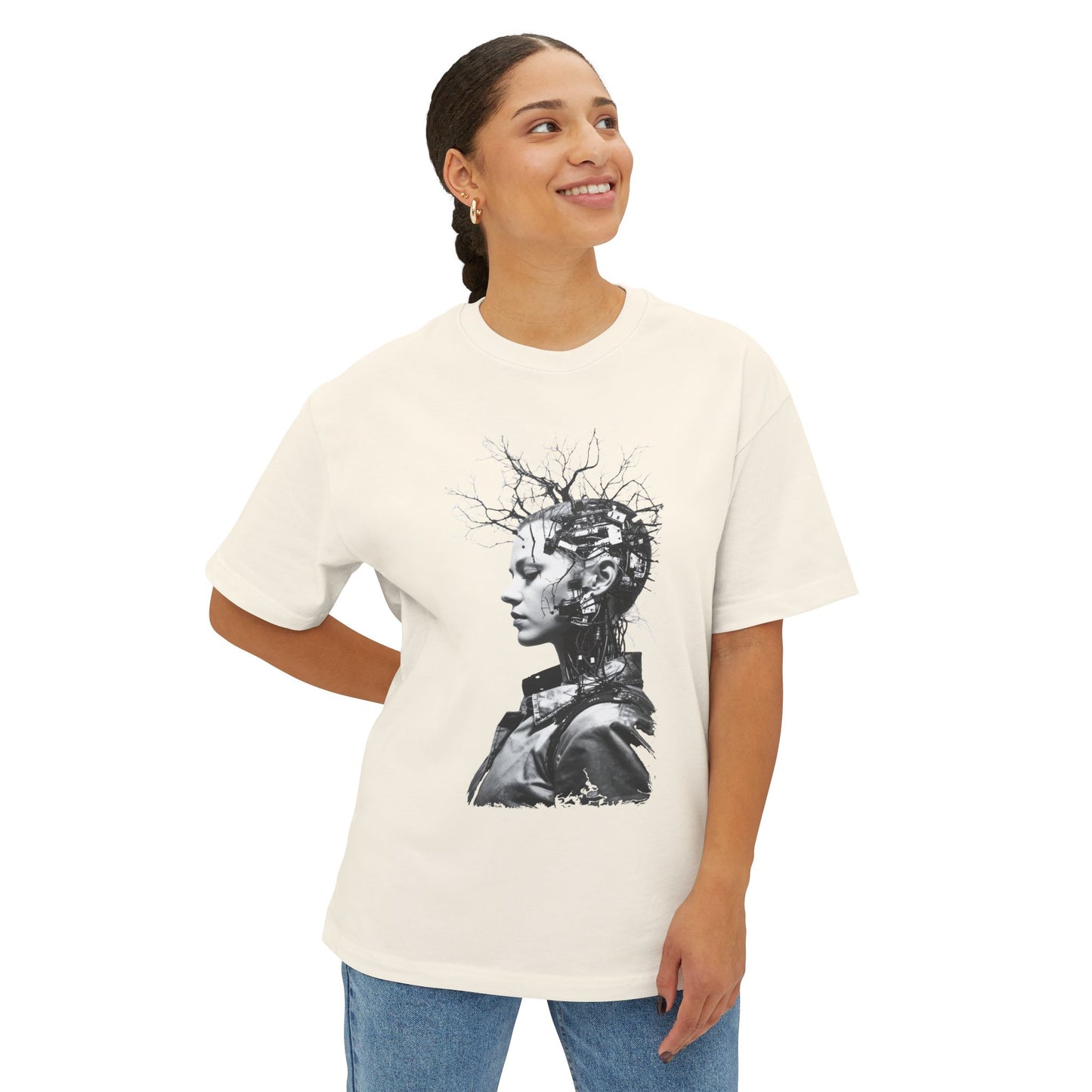 Eco-Friendly Unisex Oversized Tee Featuring Unique Abstract Design, Perfect for Casual Wear, Street Style, and Artistic Expression