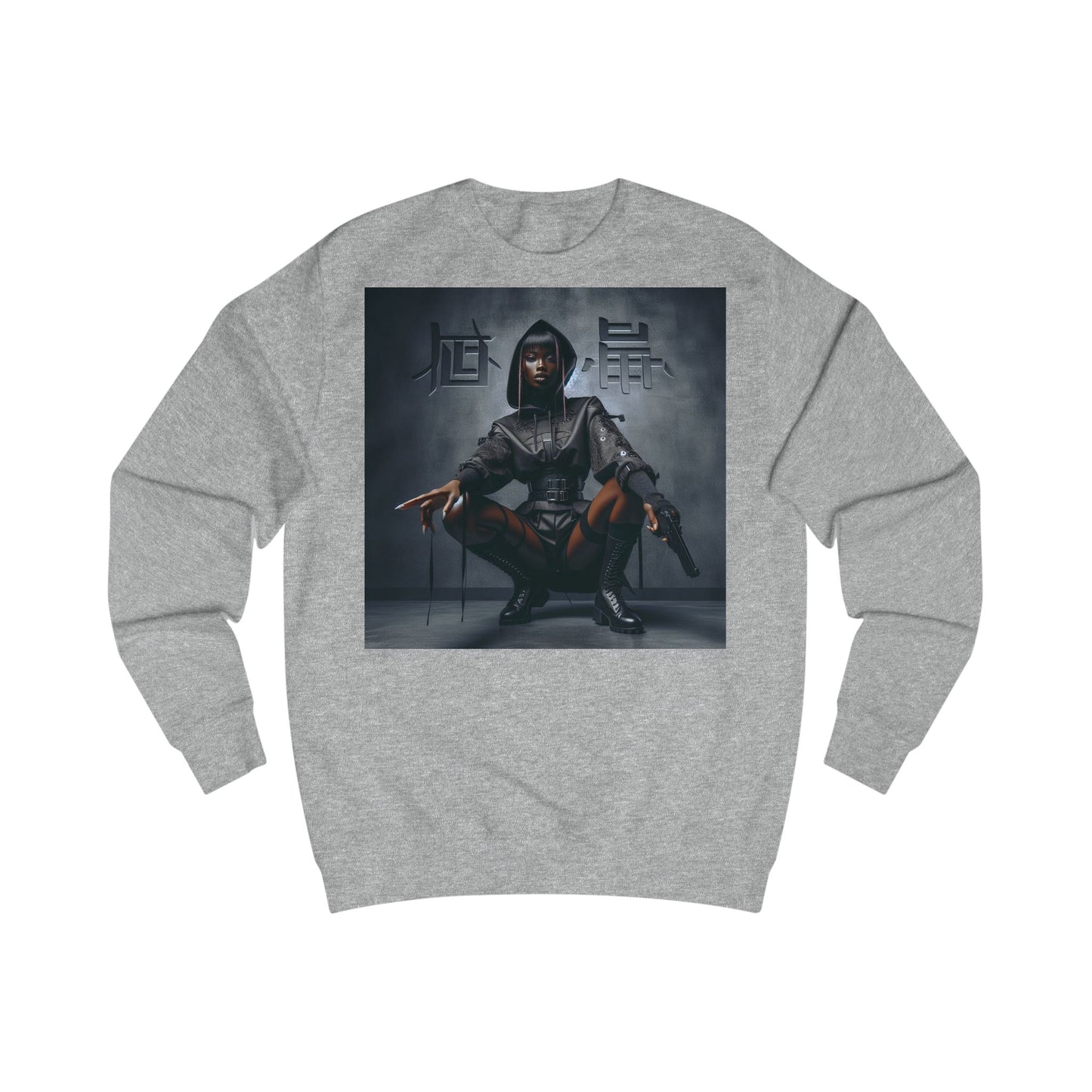 Edgy Graphic Unisex Sweatshirt, Casual Streetwear, Unique Gift, Cozy Fall Fashion, Comfortable Sweatshirt, Trendy Hoodie Alternative