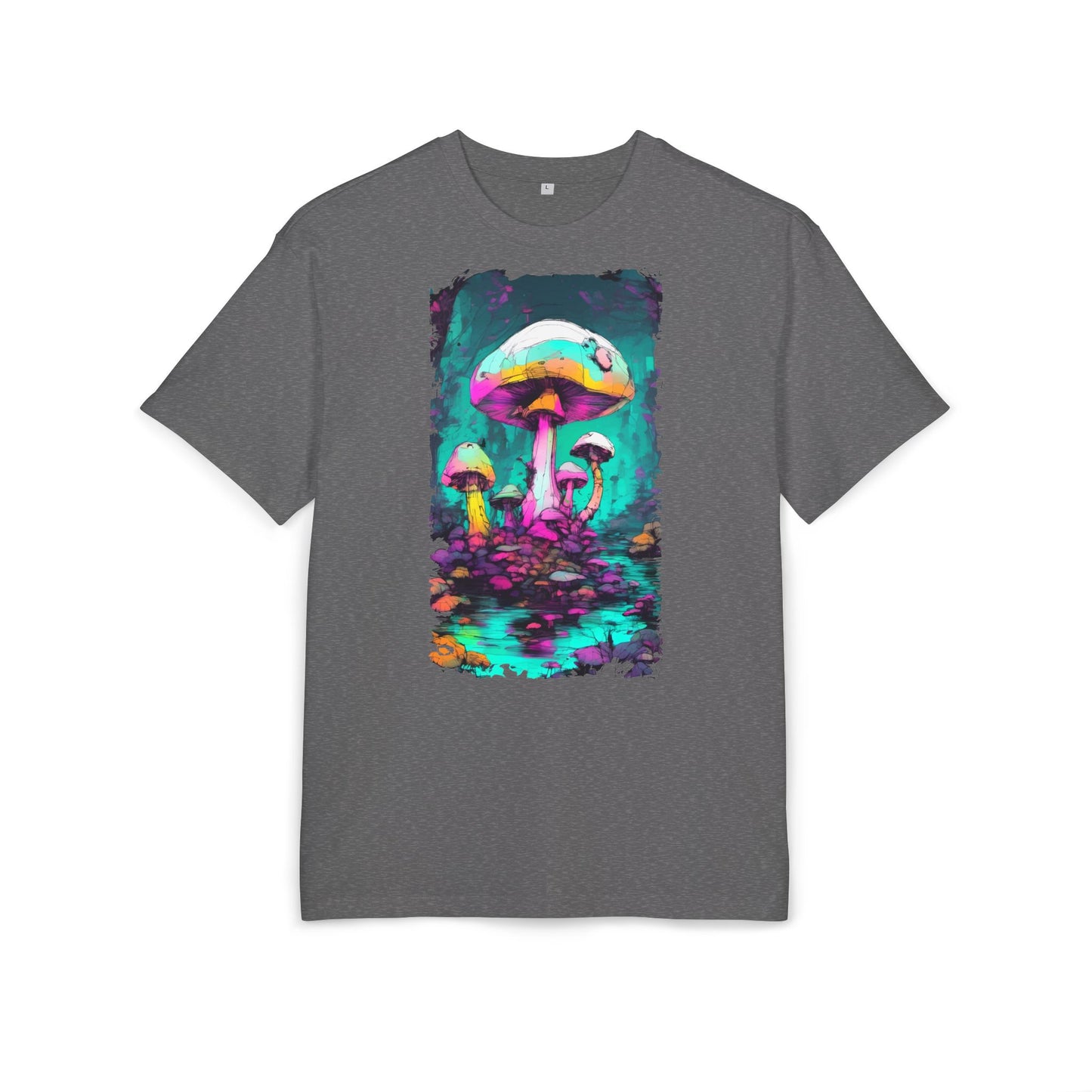 Psychedelic Mushroom Unisex Oversized Tee, Retro Graphic T-Shirt, Festival Wear, Street Style, Unique Gift for Nature Lovers