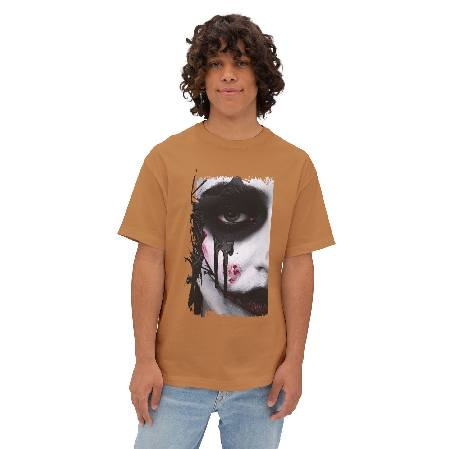 Gothic Art Oversized Tee, Unisex Graphic Shirt, Dark Art Apparel, Spooky Casual Fashion, Unique Streetwear