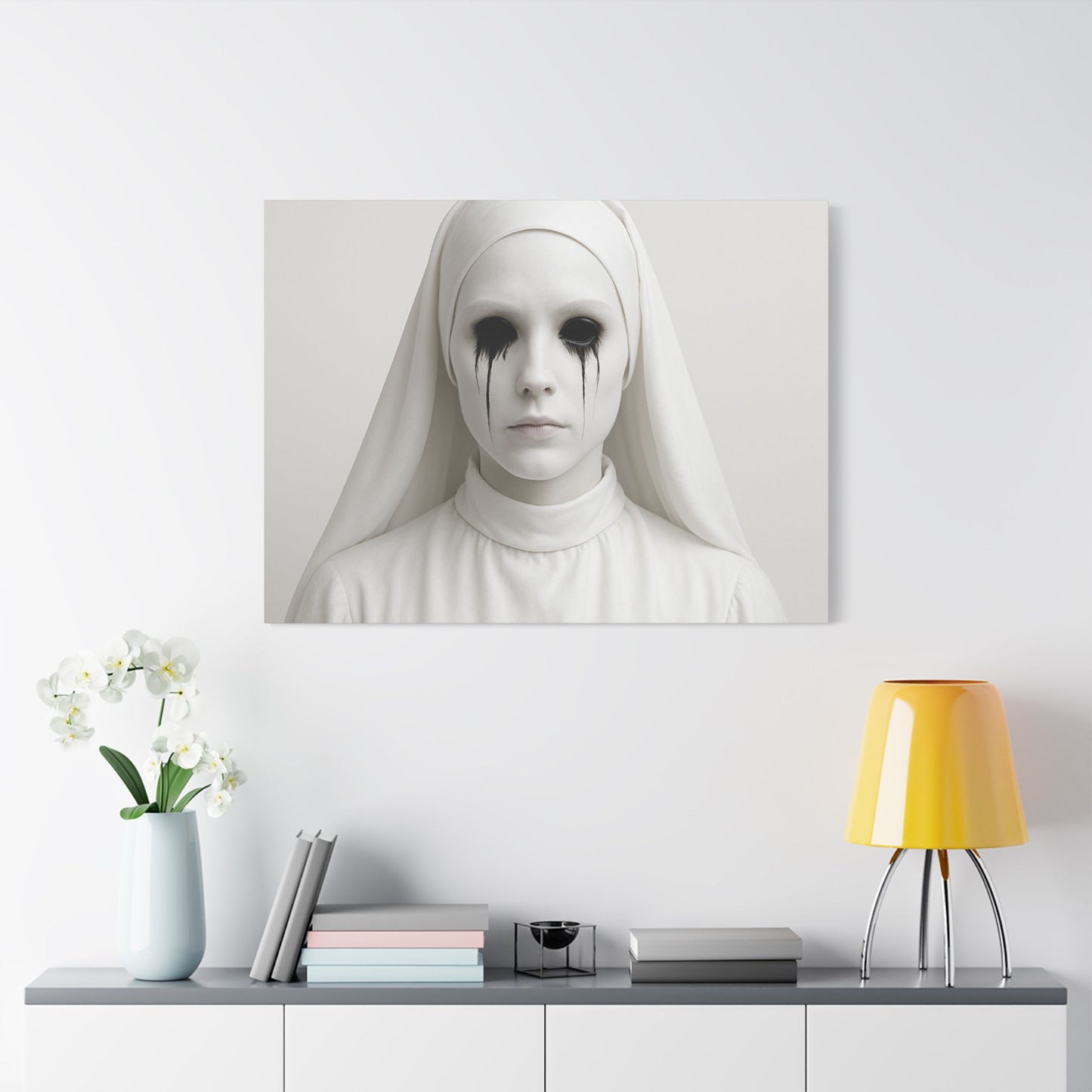 Eerie Art Canvas Print, Creepy Home Decor, Gothic Wall Art, Haunted House Decoration, Dark Aesthetic Gift