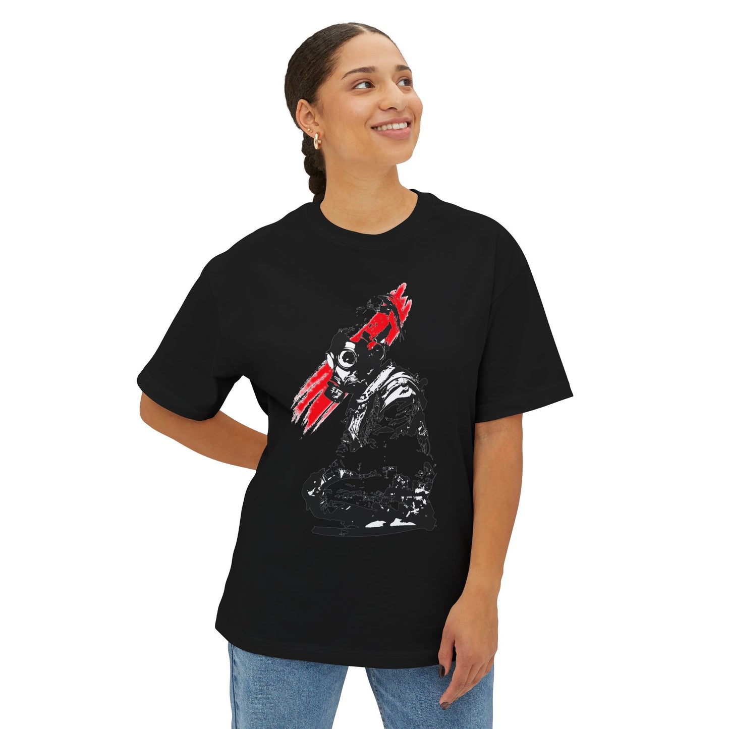Edgy Graphic Oversized Tee, Unisex Artistic T-Shirt, Casual Streetwear Top, Unique Gift for Him or Her, Trendy Urban Apparel