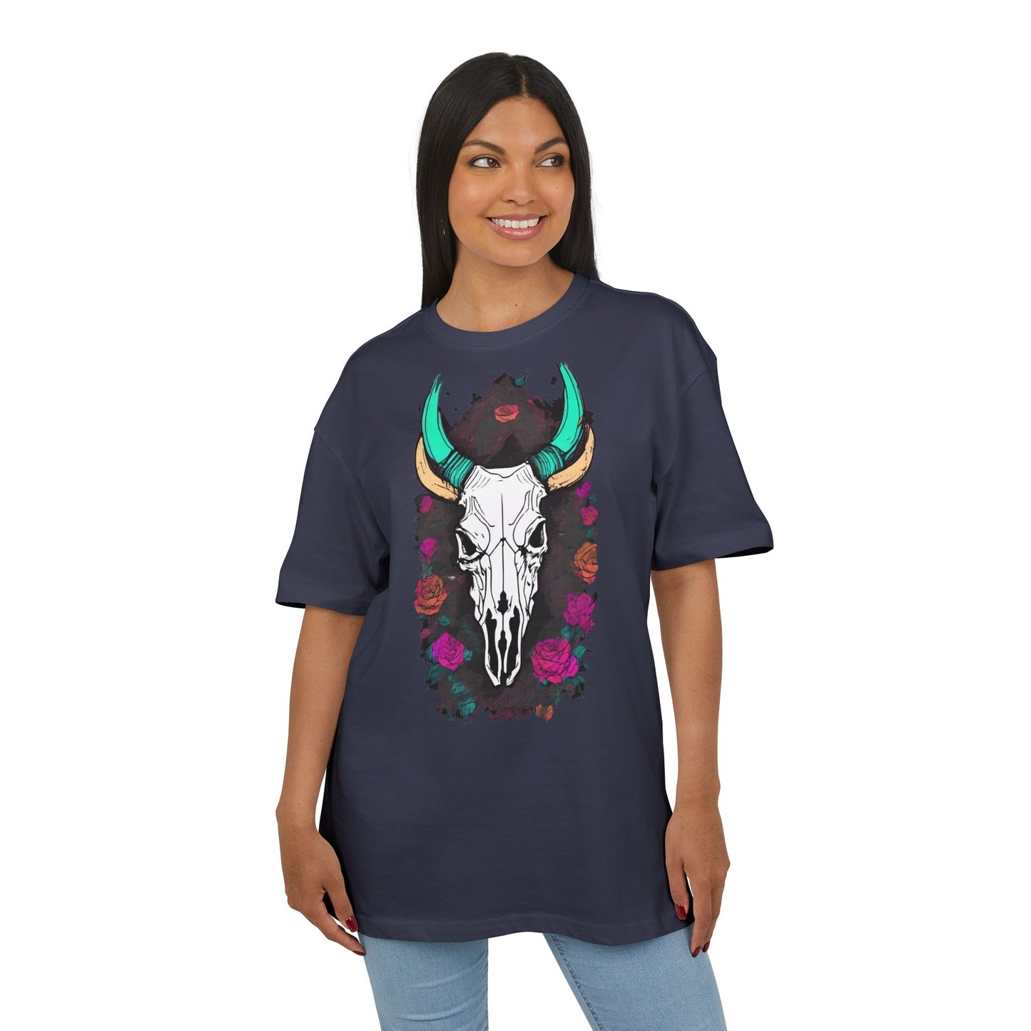 Bohemian Skull Graphic Tee, Unisex Heavy Oversize Tee, Cool Graphic T-Shirt, Festival Fashion, Casual Wear, Unique Gift Idea