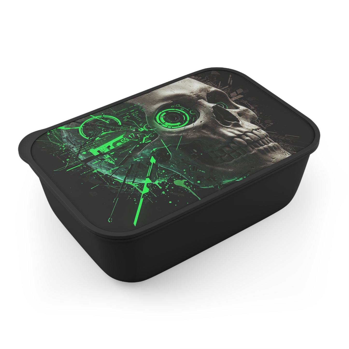 Edgy Skull Bento Box with Utensils | Goth Lunch Container, Eco-Friendly Meal Prep, Halloween Gift, Dark Aesthetic Kitchenware