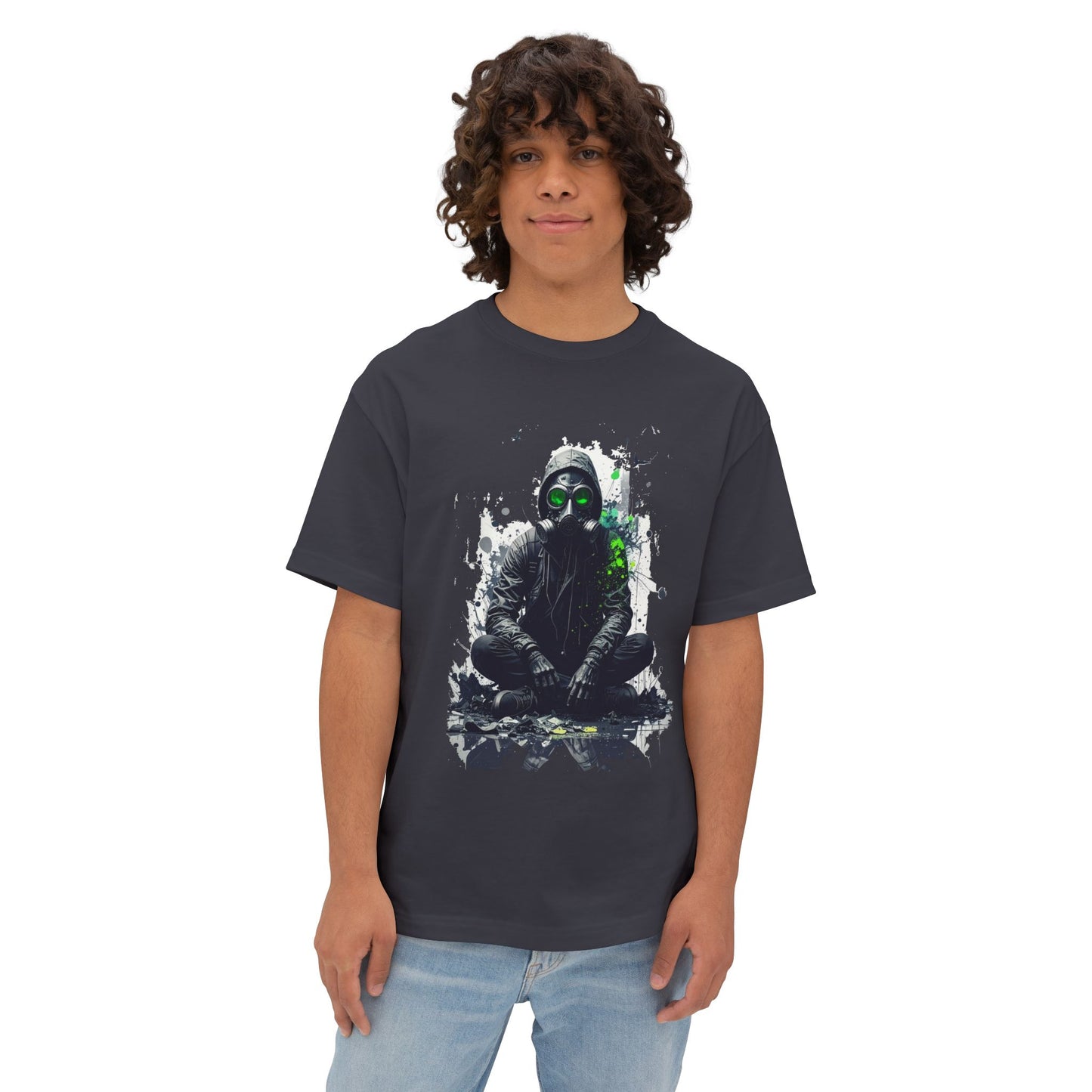 Gritty Street Art Boxy Tee, Unisex Tee, Graphic Tee, Oversized T-Shirt, Urban Fashion, Unique Gift, Casual Wear