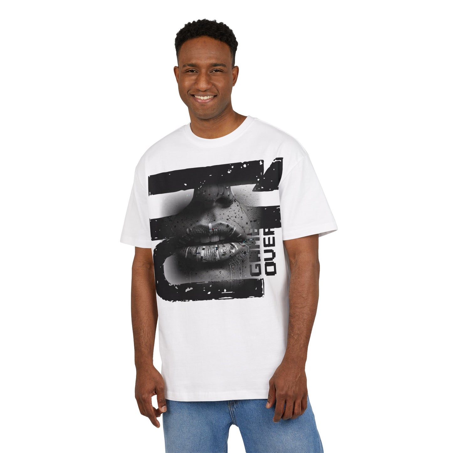 Gamer Unisex Oversized Tee - Game Over Graphic Tee