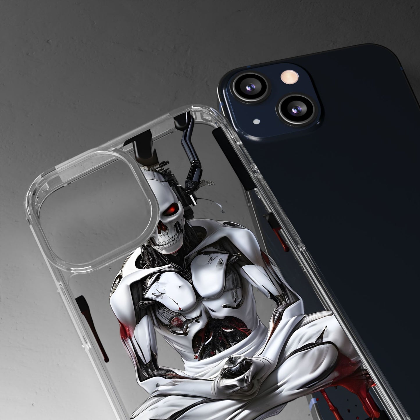 Clear Phone Cases with Cyber Design
