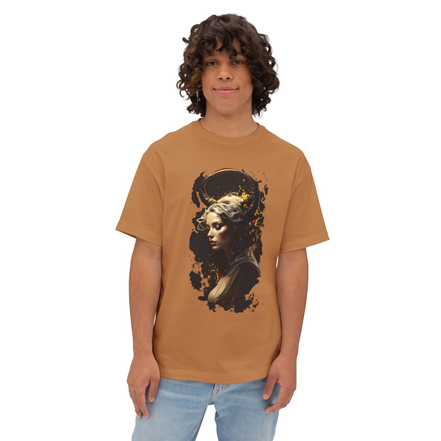 Artistic Oversized Tee with Abstract Portrait, Unisex Graphic Tee, Casual Streetwear, Perfect Gift for Art Lovers, Unique Summer Shirt