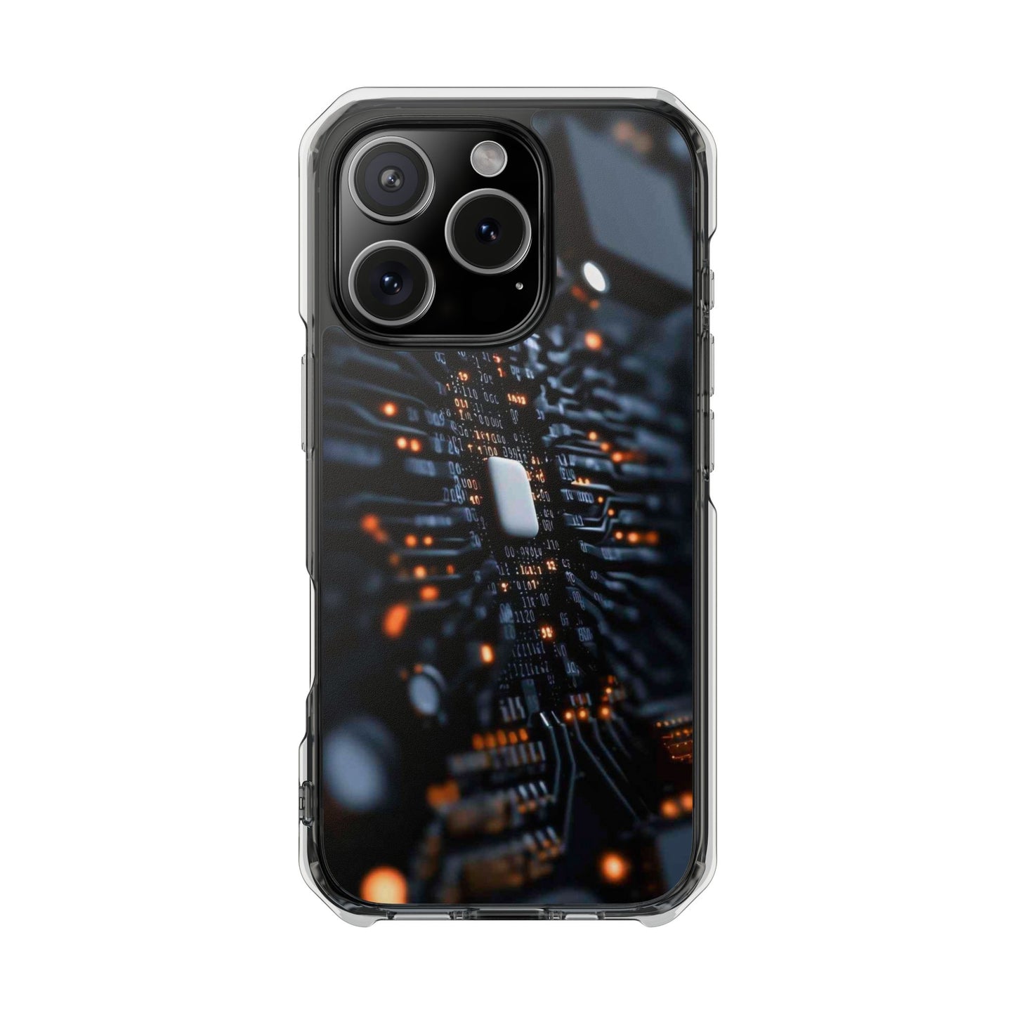 Magnetic Clear Impact Phone Case - Tech-Inspired Design, Perfect for Gadget Lovers, Birthday Gift, Tech Accessories, Durable Protection