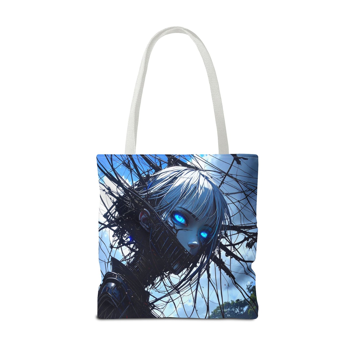 Futuristic Anime Tote Bag, Stylish Carry-All, Art Lover Gift, Unique Graphic Design Tote, Everyday Use Bag, Perfect for Shopping