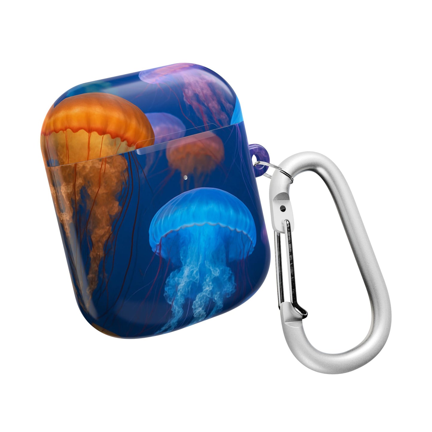 Vibrant Jellyfish AirPod Case, Ocean-Themed Accessory, Colorful AirPod Cover, Unique Gift for Ocean Lovers, Underwater Aesthetic
