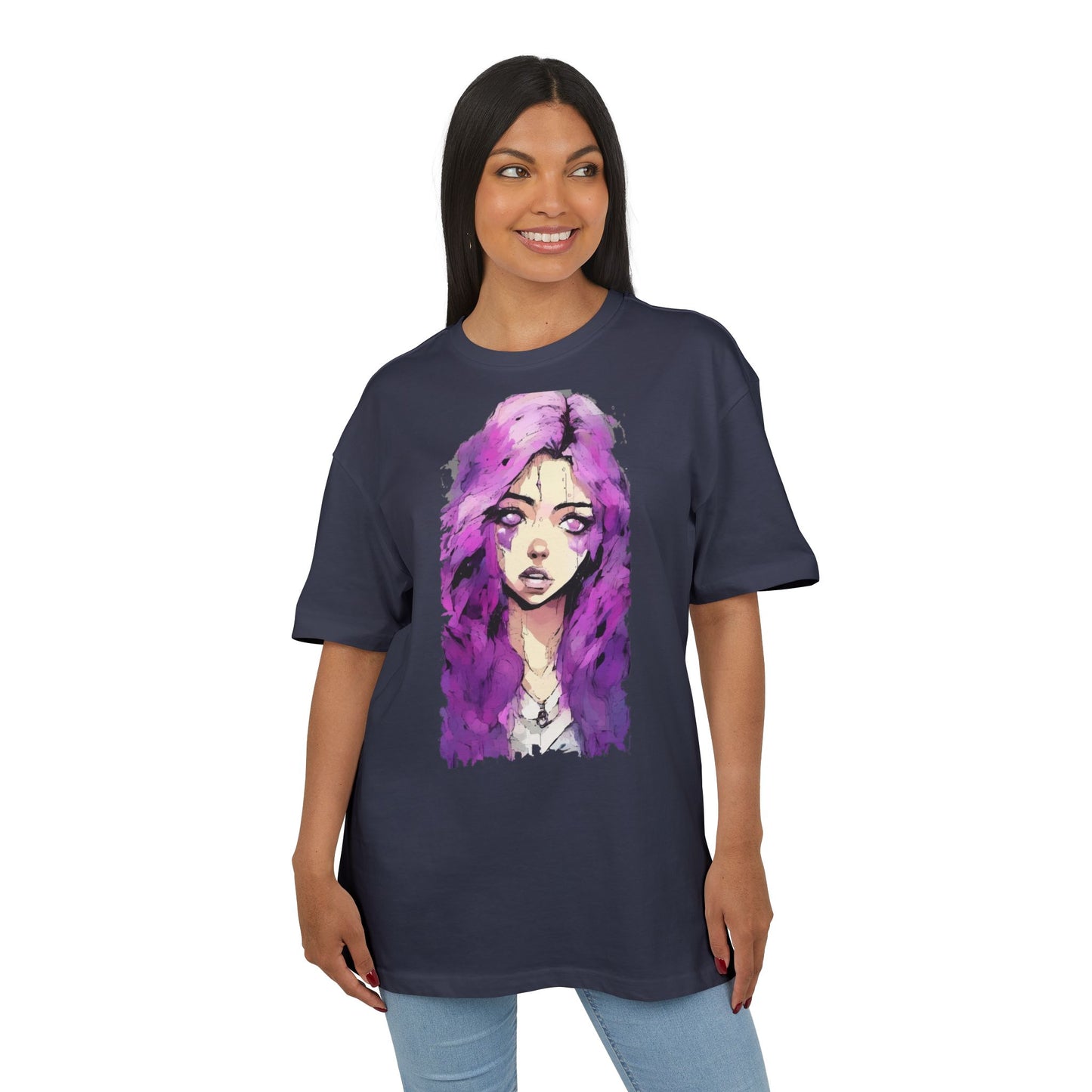 Artistic Oversize Tee - Stylish Women’s Graphic Tee, Casual Streetwear Top, Gift for Her, Unique Art Apparel, Trendy Everyday Wear