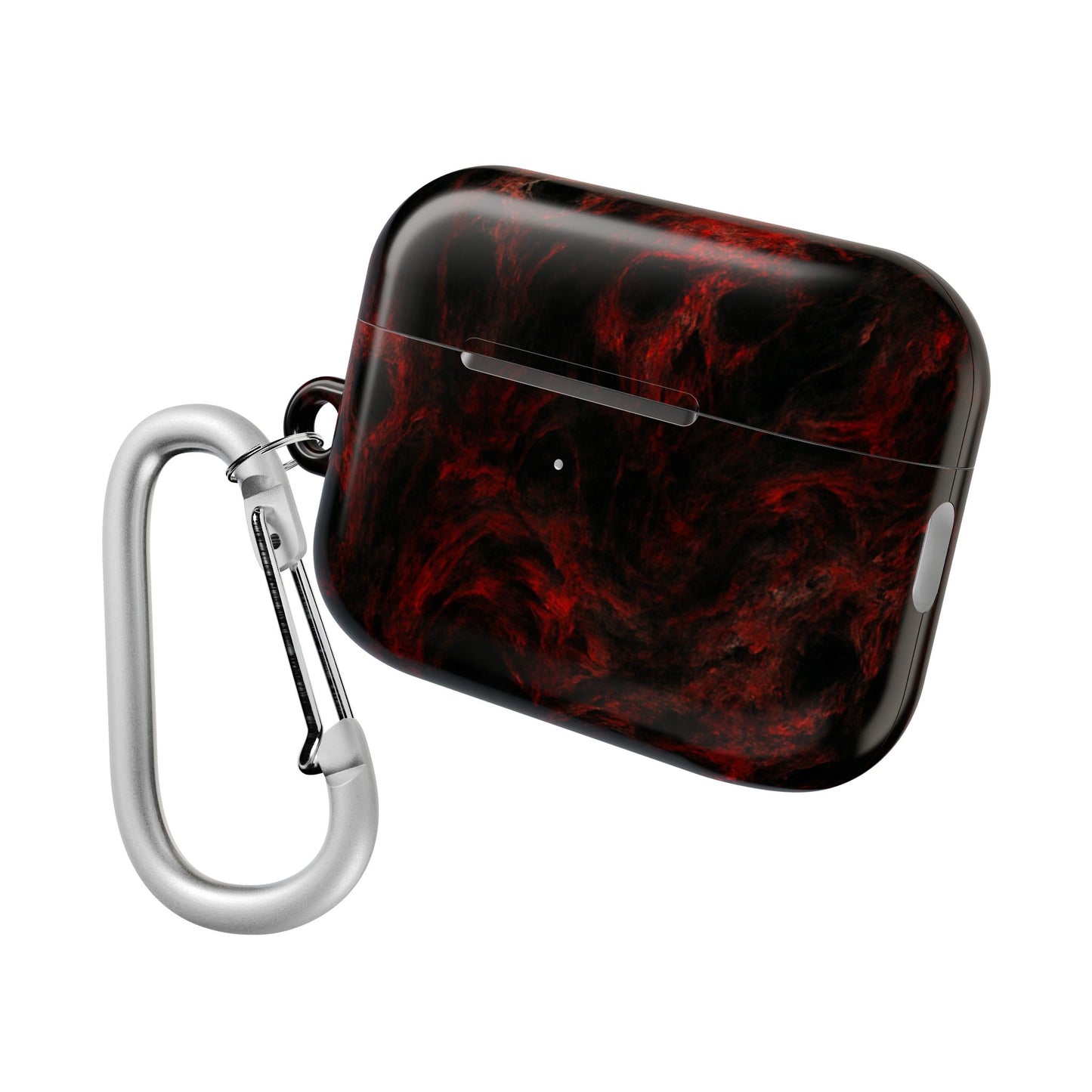Stylish AirPod Cases with a Bold Red Marble Design, Unique Accessories for Music Lovers, Perfect Gift for Teens, Great for Holidays