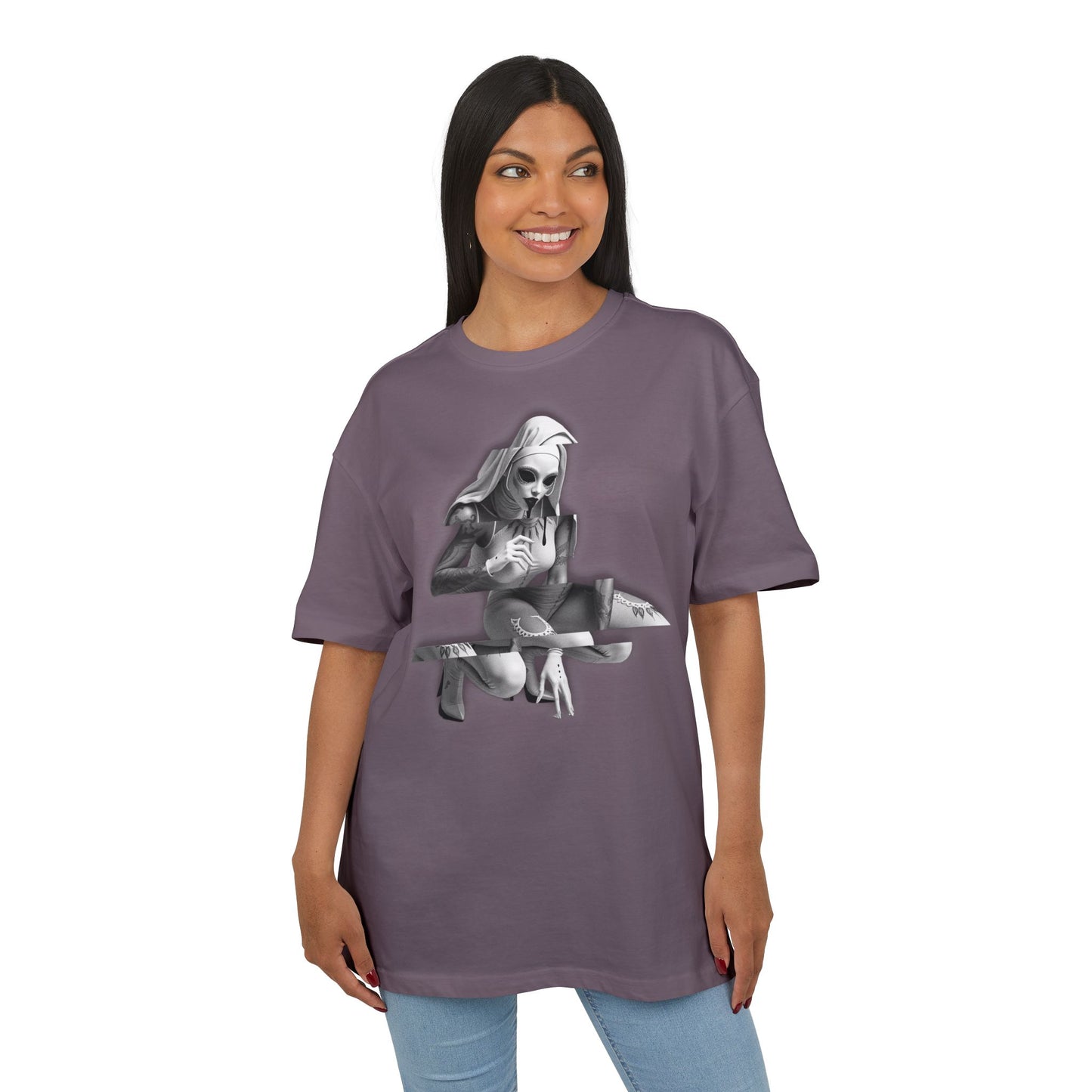 Unisex Heavy Oversize Tee with Horror Design