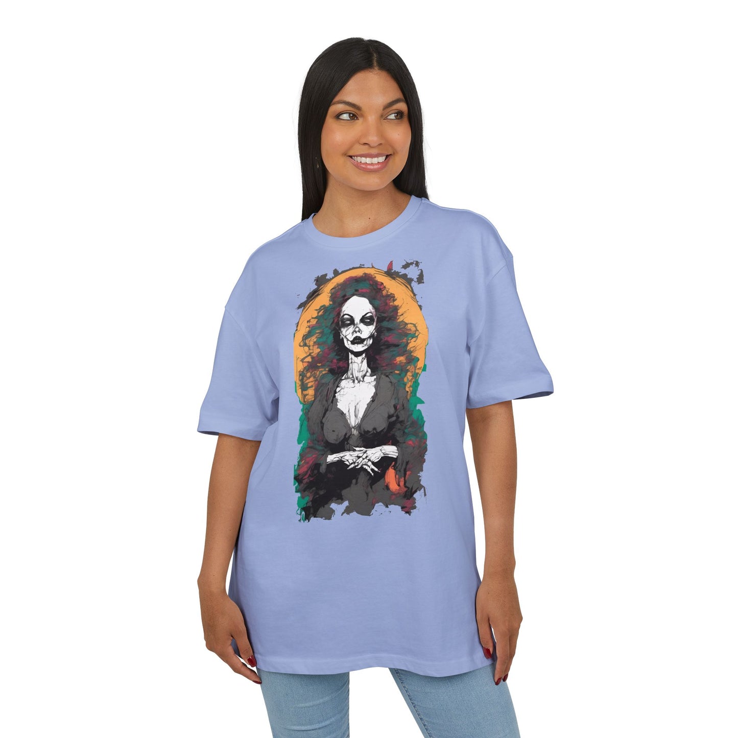 Gothic Art Oversized Tee - Perfect for Halloween Celebrations, Casual Outfits, Gift for Art Lovers, Unique Graphic Tee, Spooky Style