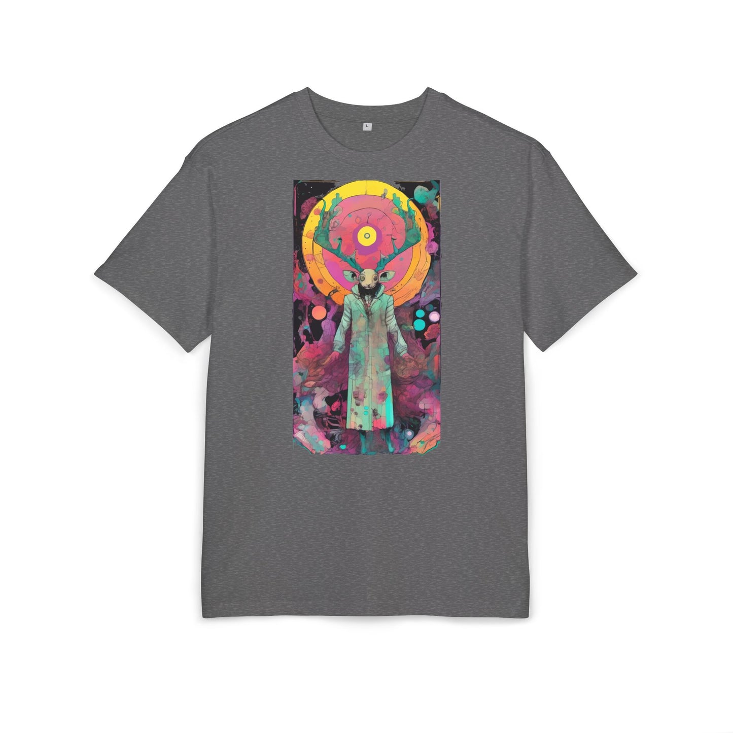 Vibrant Artistic Oversize Tee - Unisex Heavyweight T-Shirt, Bohemian Style, Gift for Art Lovers, Festival Wear, Casual Chic