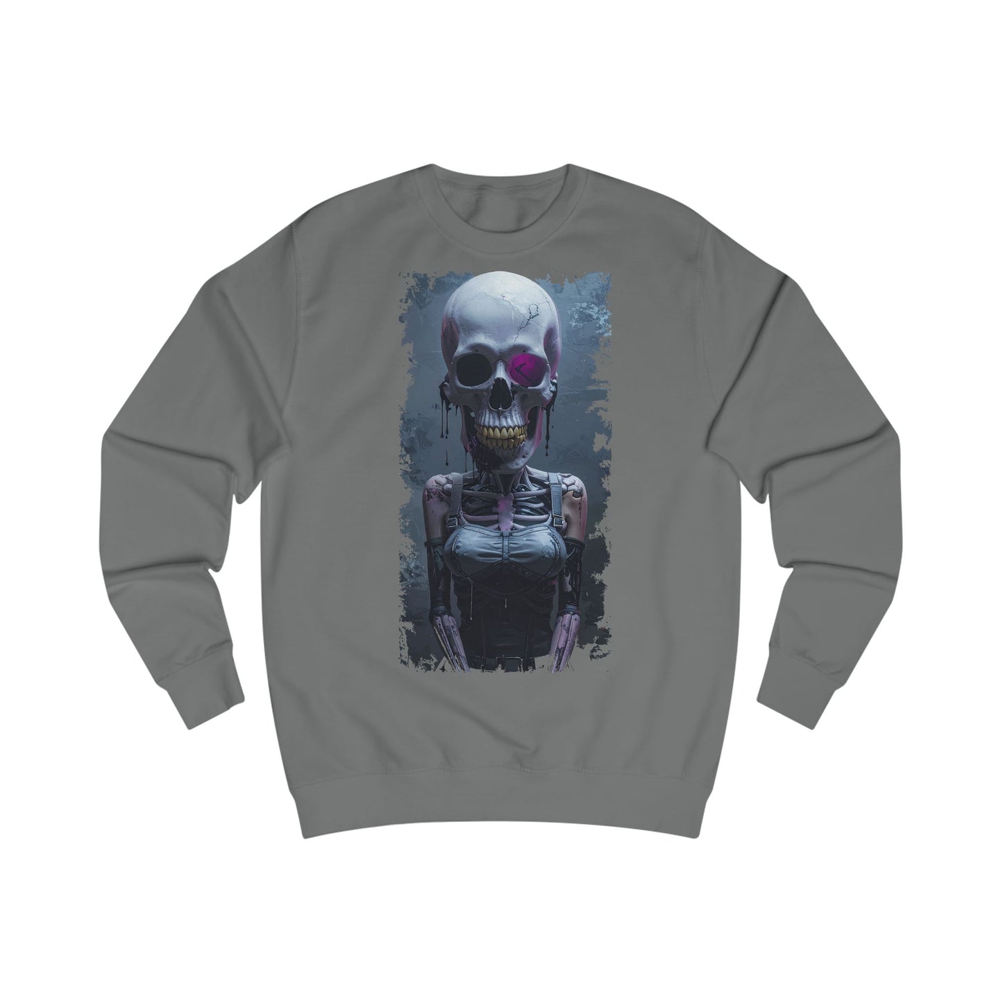 Skeleton Graphic Unisex Sweatshirt - Spooky, Halloween Apparel, Streetwear, Cozy Gift, Skull Design