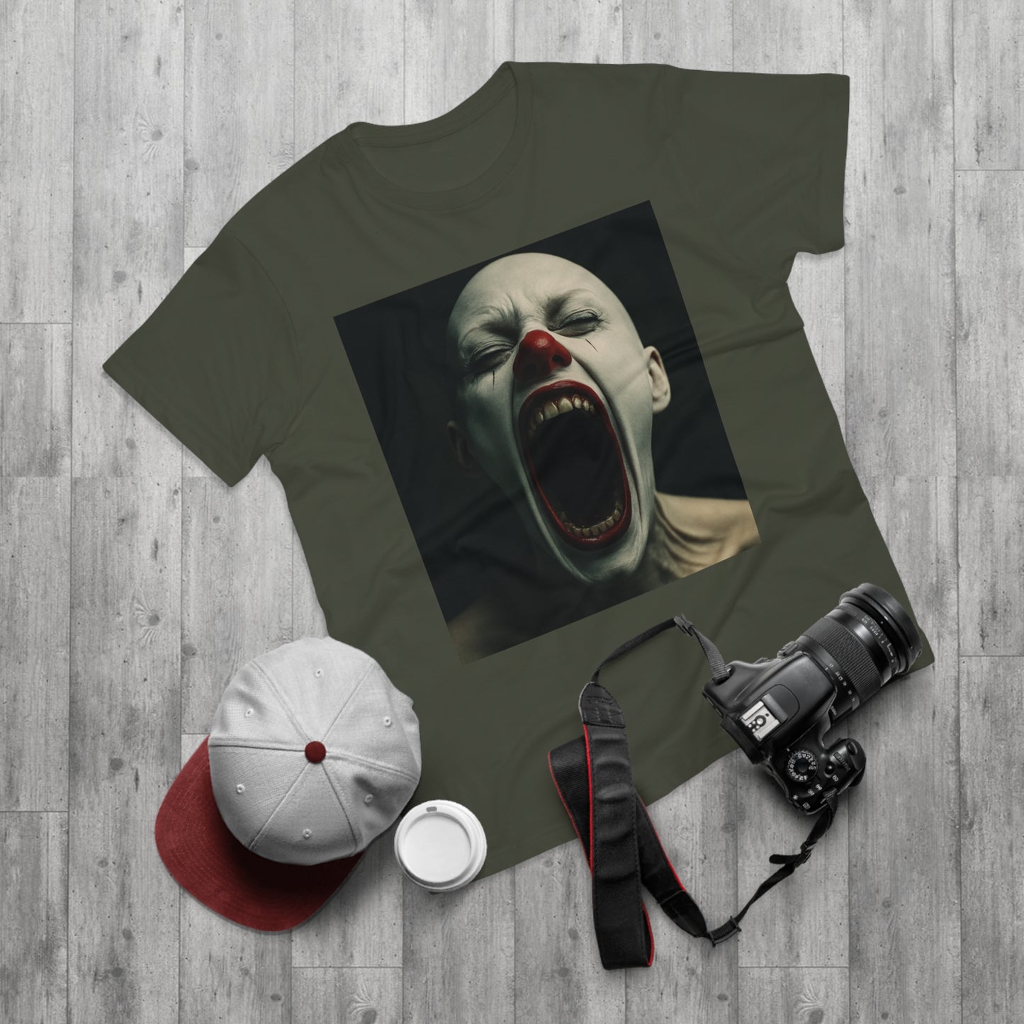 Creepy Clown Graphic T-Shirt, Scary Shirt for Halloween, Horror Movie Fans, Unique Gift for Him, Unisex Casual Wear