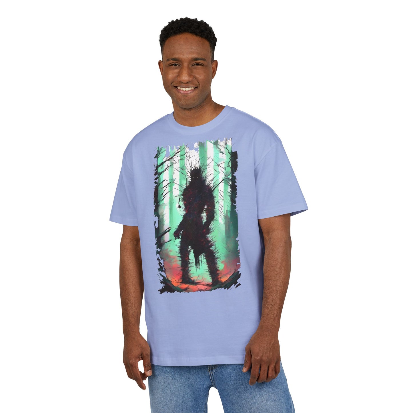 Unisex Oversized Graphic Tee with Forest Silhouette | Comfy Casual Wear, Gift for Nature Lovers, Ideal for Camping, Hiking, Everyday Style