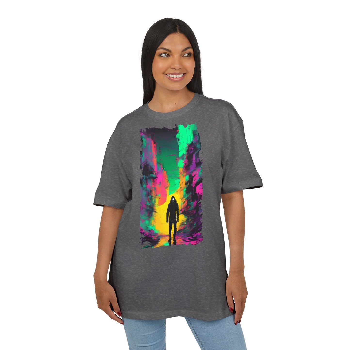 Vibrant Nature-Inspired Oversize Tee, Boho Graphic Tee, Unisex T-Shirt for Adventurers, Colorful Casual Wear, Nature Lover Gift