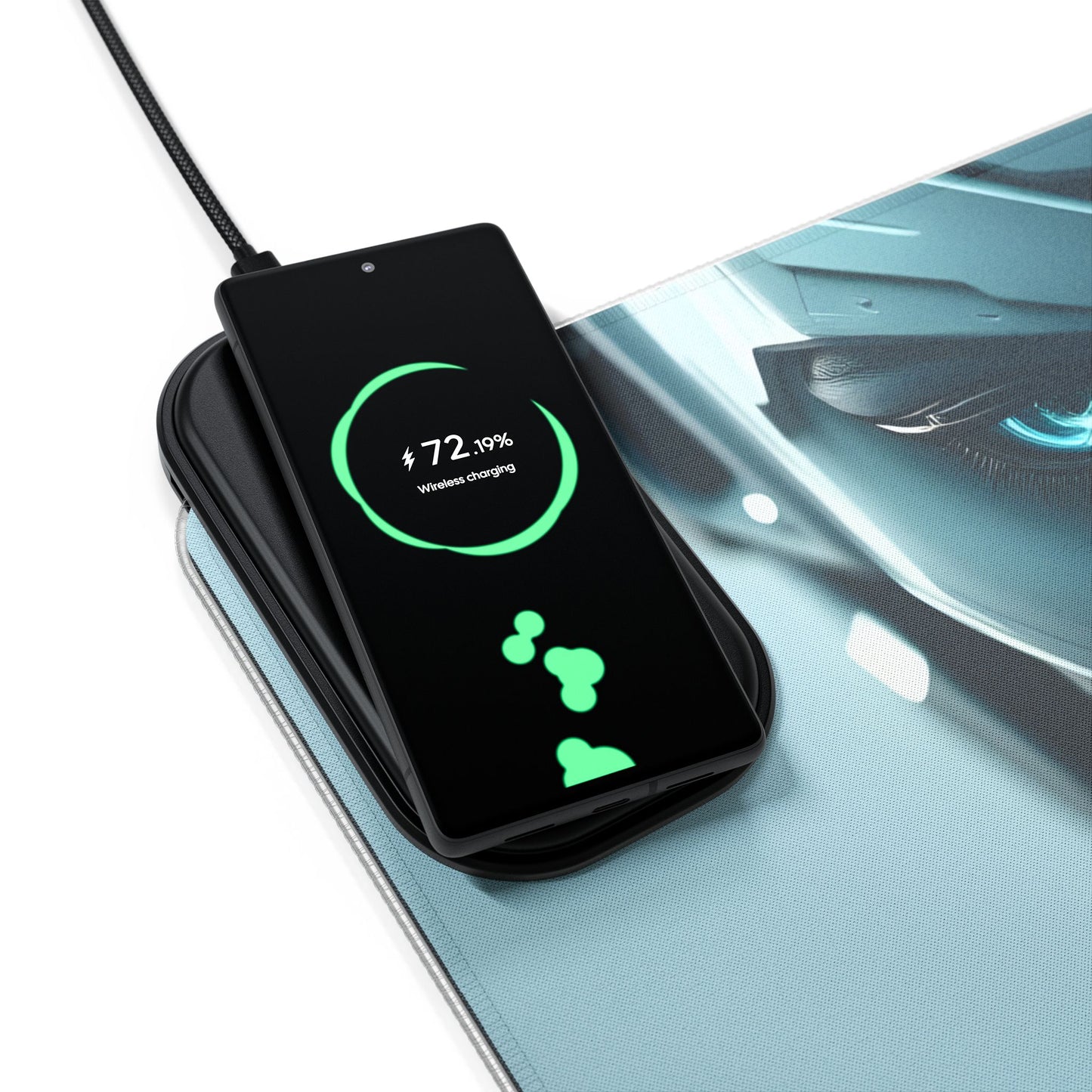 LED Gaming Mouse Pad with Wireless Charger - Futuristic Design, Gaming Decor, Gift for Gamers, Desk Accessories, Office Essentials