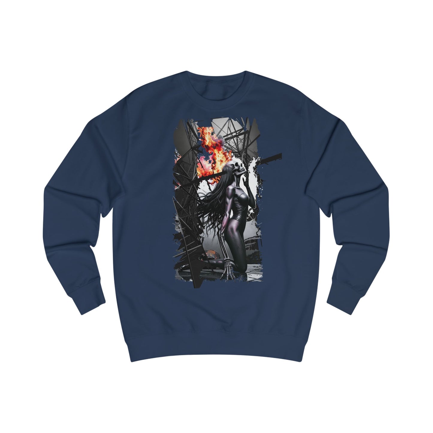 Fierce Warrior Unisex Sweatshirt, Graphic Sweatshirt, Gift for Her, Cozy Streetwear, Unique Art Apparel, Fashion Statement Top