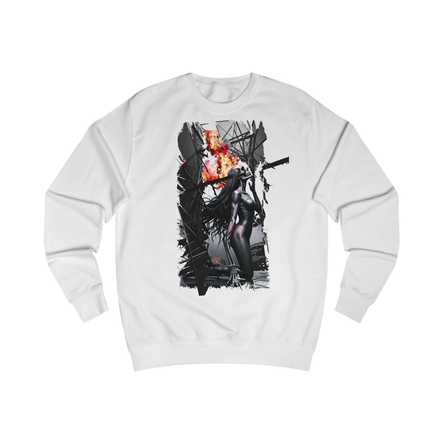 Fierce Warrior Unisex Sweatshirt, Graphic Sweatshirt, Gift for Her, Cozy Streetwear, Unique Art Apparel, Fashion Statement Top