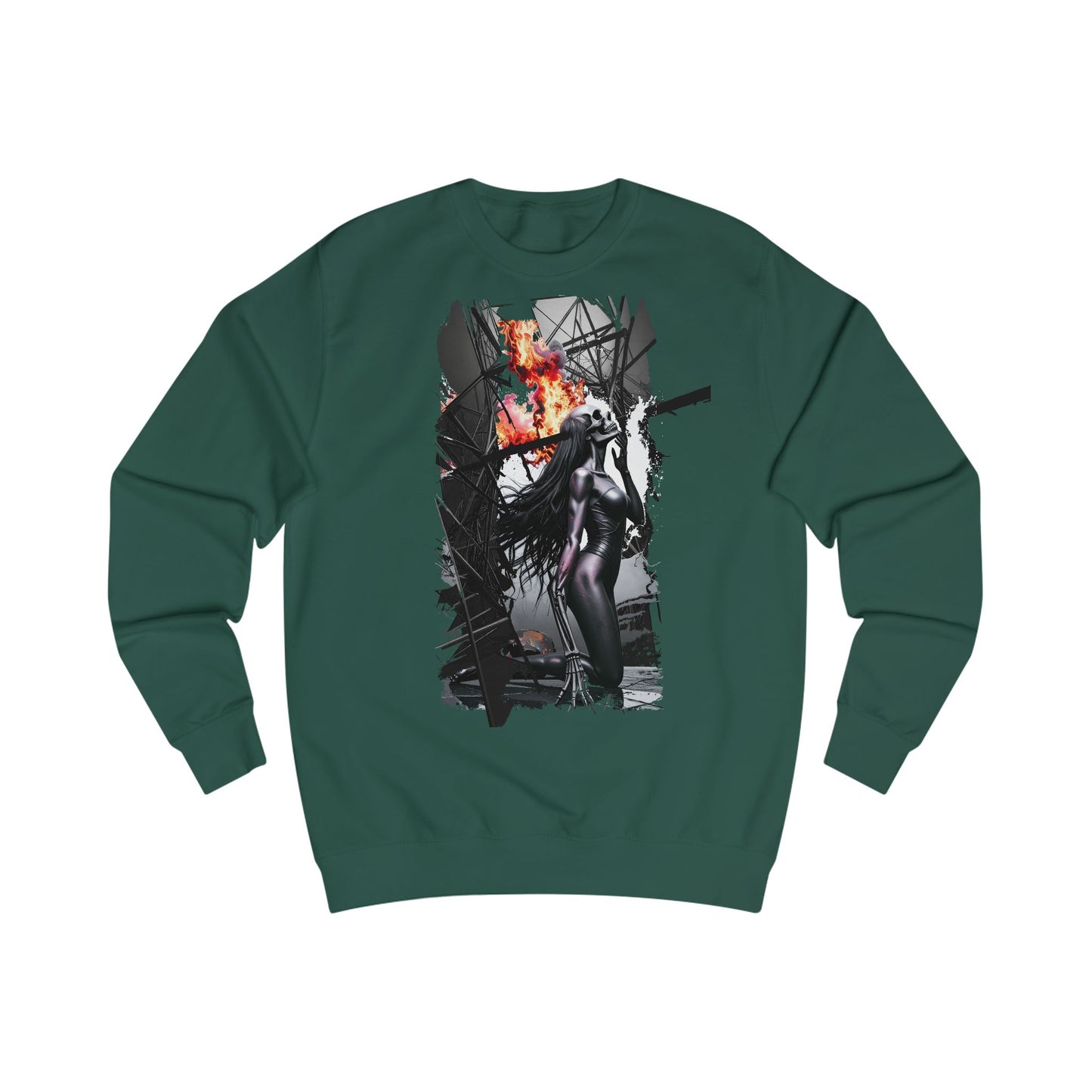Fierce Warrior Unisex Sweatshirt, Graphic Sweatshirt, Gift for Her, Cozy Streetwear, Unique Art Apparel, Fashion Statement Top