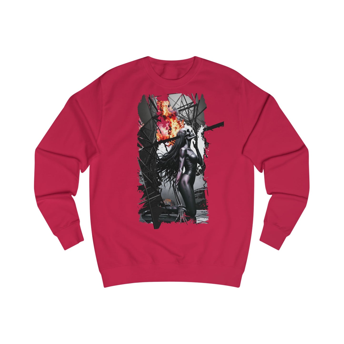 Fierce Warrior Unisex Sweatshirt, Graphic Sweatshirt, Gift for Her, Cozy Streetwear, Unique Art Apparel, Fashion Statement Top