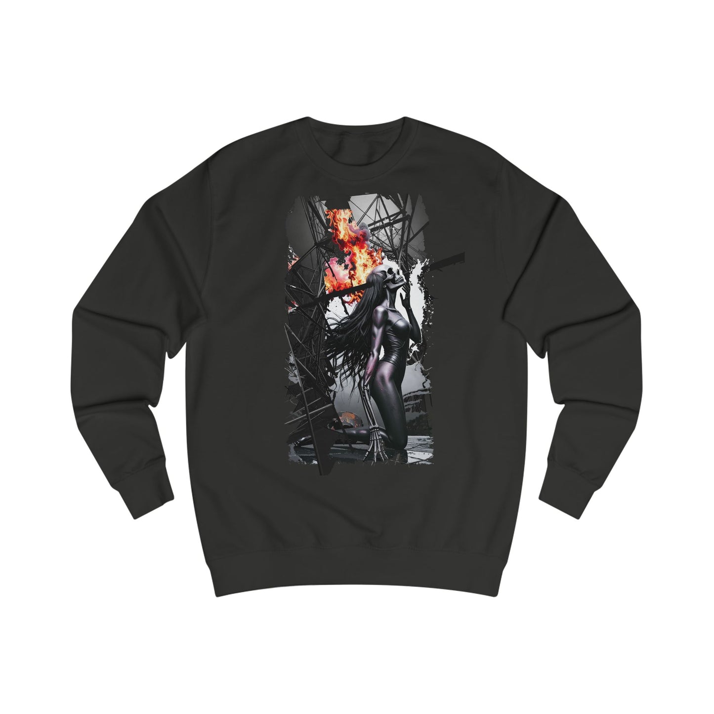 Fierce Warrior Unisex Sweatshirt, Graphic Sweatshirt, Gift for Her, Cozy Streetwear, Unique Art Apparel, Fashion Statement Top