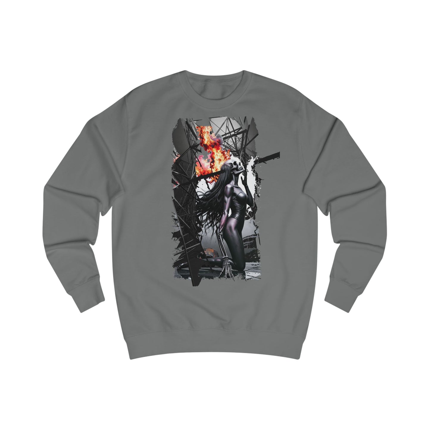 Fierce Warrior Unisex Sweatshirt, Graphic Sweatshirt, Gift for Her, Cozy Streetwear, Unique Art Apparel, Fashion Statement Top