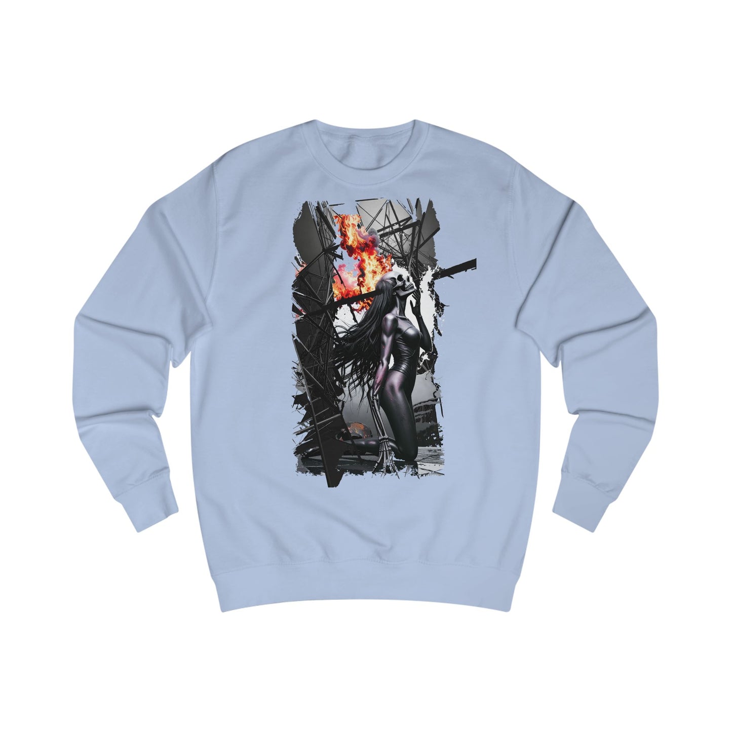 Fierce Warrior Unisex Sweatshirt, Graphic Sweatshirt, Gift for Her, Cozy Streetwear, Unique Art Apparel, Fashion Statement Top